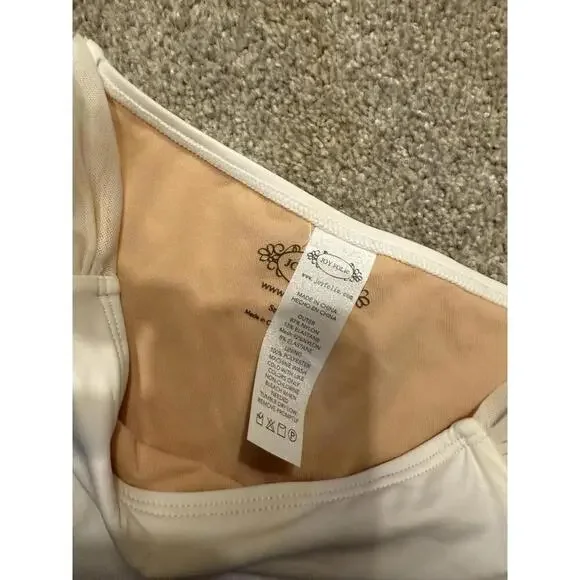 Joyfolie Fairlight Bikini Set White Boho Wrap Top Hi Cut Bottoms Small - Picture 6 of 9